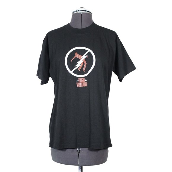 Hef-T by Tee Jays 80s 90s graphic print retro single stitch US made t-shirt M - Picture 1 of 12